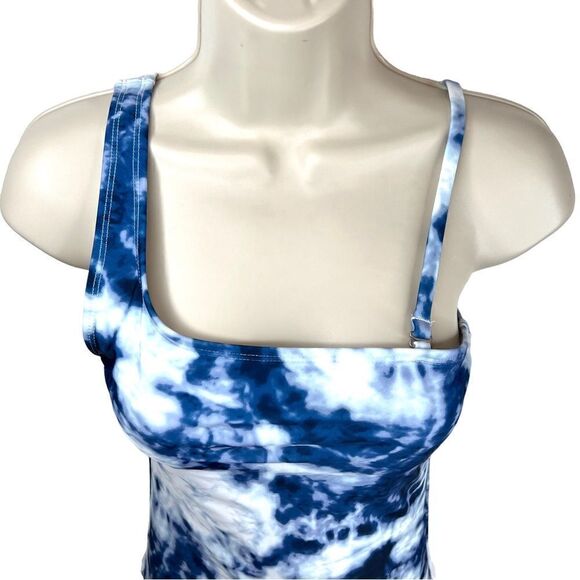 AEROPOSTALE 1 Piece Swimsuit in Blue and White tie dye Women's Small - Picture 6 of 10